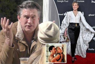 Billy Baldwin spotted having intense exchange with wife Chynna Phillips as Sharon Stone feud boils over - nypost.com - New York - county Stone - county Phillips