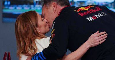 Geri and Christian Horner share a kiss at Grand Prix as she supports him amid text scandal - www.ok.co.uk - Austria - Bahrain