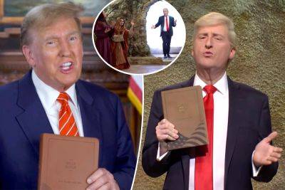 ‘SNL’ mocks Donald Trump Bibles ahead of Easter Sunday: ‘It’s my favorite book’ - nypost.com - USA - county Johnson - Austin, county Johnson