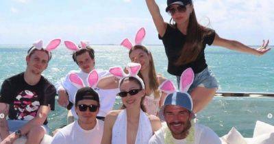 Beckham family rock bunny ears as they celebrate Easter on luxury yacht - www.ok.co.uk