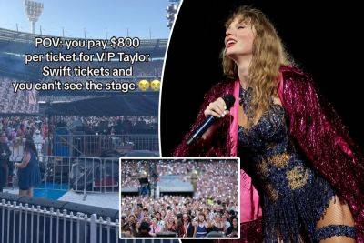 Taylor Swift fan pays $800 for Eras Tour ticket — only to find her view of the stage completely blocked - nypost.com - Australia
