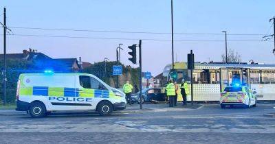 Police called after crash between tram and car on Tameside line - www.manchestereveningnews.co.uk - Manchester
