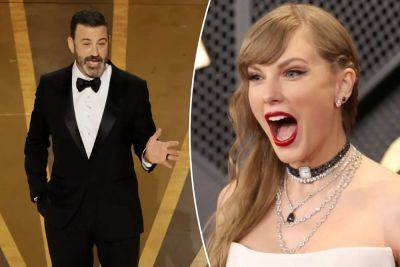 Jimmy Kimmel says Taylor Swift jokes are ‘not off limits’ at the 2024 Oscars - nypost.com