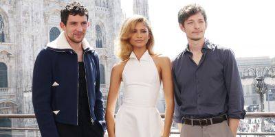 Zendaya Promotes 'Challengers' in Simple White Tennis Dress at Milan Photocall - www.justjared.com - Italy