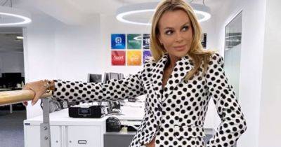 Amanda Holden’s polka dot skirt suit is currently on sale and perfect for race day dressing - www.ok.co.uk
