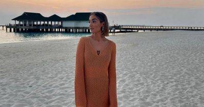 Frankie Bridge's £60 crochet dress has us wishing for summer holidays - www.ok.co.uk - Britain - Greece - Maldives - city Sandal