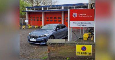 Fire service make plea after BMW driver brazenly parks in front of station - www.manchestereveningnews.co.uk - Manchester