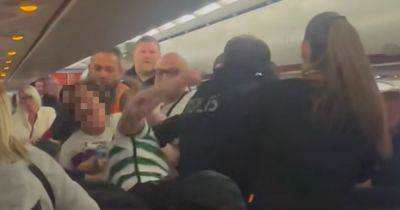 Celtic thug on Easyjet flight brawls with cops in front of horrified passengers - www.dailyrecord.co.uk - Spain - Turkey
