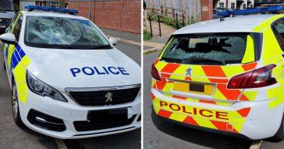 GMP issues warning after police car smashed up on Greater Manchester street - www.manchestereveningnews.co.uk - Manchester