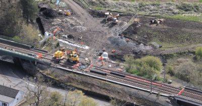 Scots railway line to reopen after huge sinkhole appears under tracks - www.dailyrecord.co.uk - Scotland - Beyond