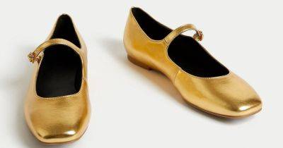 M&S' new £35 metallic gold ballet flats rival Alaia's £700 trending pair - www.ok.co.uk