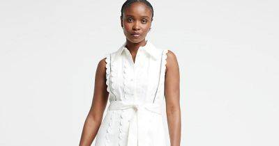 River Island's new scalloped detail shirt dress is figure-flattering and perfect for summer - www.ok.co.uk