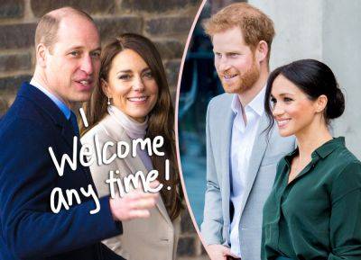 Prince William & Princess Catherine Asked Harry & Meghan Markle To Visit With Their Kids?! FOR REAL??? - perezhilton.com - Britain