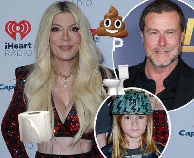 Tori Spelling Can't Poop Alone -- And With Dean McDermott Gone, Her Son Has To Sit In The Bathroom With Her! - perezhilton.com - Canada