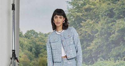 Frankie Bridge and Paris Fury are fans of this £65 spring-perfect River Island sequin denim jacket - www.ok.co.uk