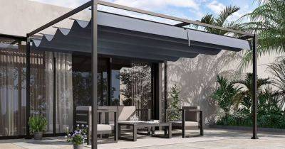 Stylish retractable garden pergola perfect for summer has been slashed by over £250 in huge discount - www.ok.co.uk
