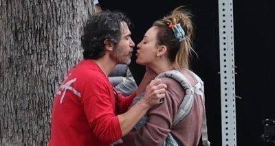 Kaley Cuoco & Chris Messina Share a Kiss While Filming 'Based on a True Story' Season Two - www.justjared.com - Los Angeles - Los Angeles