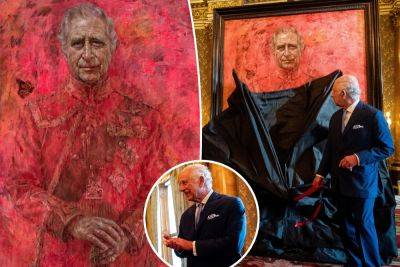 King Charles unveils haunting red portrait of himself: ‘Looks like he’s in hell’ - nypost.com