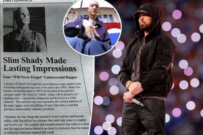 Obituary for Eminem’s alter ego, Slim Shady, shows up in Detroit newspaper - nypost.com - Detroit - Michigan