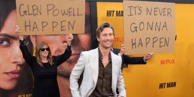 Glen Powell is Inducted Into Texas Film Hall of Fame at 'Hit Man' Premiere, His Parents Poke Fun at His Fame - www.justjared.com - Texas - county Hall - county Powell