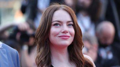 Emma Stone Wore Her Deepest Deep V-Neck Dress Yet at the Cannes Film Festival 2024 - www.glamour.com - Britain