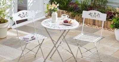 Dunelm's £79 'comfortable and sturdy' garden bistro set is a must for small spaces - www.ok.co.uk - France