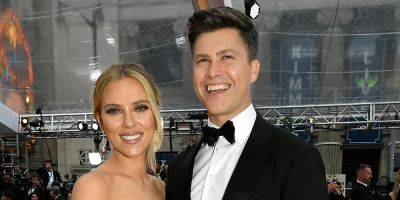 Colin Jost Playfully Drags Wife Scarlett Johansson During 'SNL' Joke Swap With Michael Che - www.justjared.com