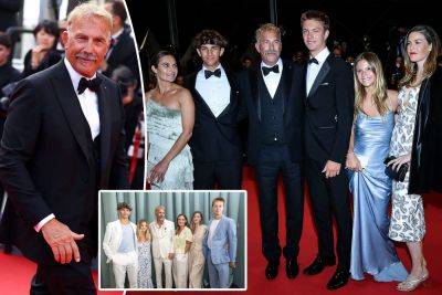 ‘Going full Sam Elliott’: Kevin Costner makes rare appearance with 5 kids at Cannes — with a wild new look - nypost.com - USA