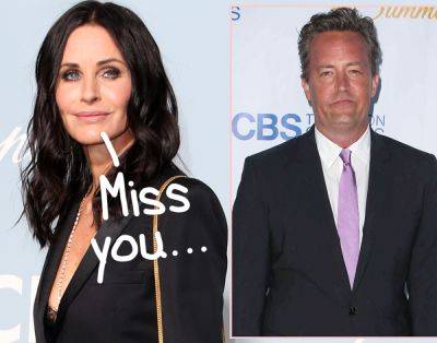 Courteney Cox Claims She's Been Visited By Late Friends Co-Star Matthew Perry 'A Lot' Since His Death - perezhilton.com - Los Angeles
