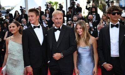 Kevin Costner and his five kids attend Cannes premiere of ‘Horizon’ - us.hola.com