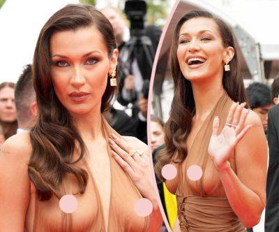 So Much For Leaving Hollywood! Bella Hadid Rocks Jaw-Dropping Sheer Nude Dress At Cannes -- LOOK! - perezhilton.com - France - Texas - Las Vegas