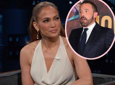 Jennifer Lopez Briefly Brings Up Ben Affleck On Jimmy Kimmel Live! Amid Divorce Rumors! - perezhilton.com