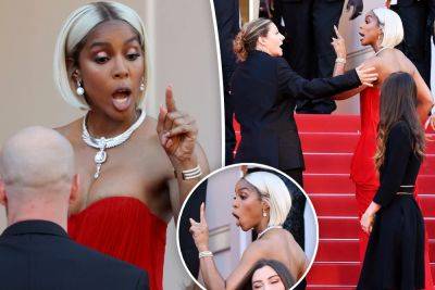 Kelly Rowland appears to scold security guard on Cannes Film Festival red carpet in heated exchange - nypost.com - Britain