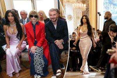 Kim Kardashian addresses alleged Anna Wintour drama at Victoria Beckham fashion show - nypost.com - Kardashians