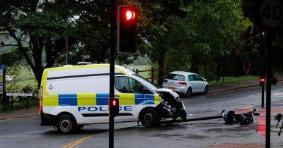 Cops issue update after police van involved in crash near Oldham pub - www.manchestereveningnews.co.uk - Manchester - county Oldham