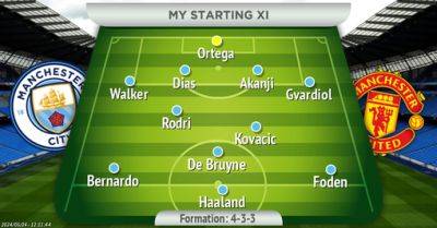 'Star man dropped' - How Man City should line up vs Manchester United in FA Cup final - www.manchestereveningnews.co.uk - Manchester - city If