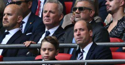 Prince George fans all have the same funny observation as he appears alongside dad William at the FA Cup final - www.ok.co.uk - London - Manchester