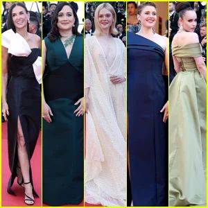 Fashion at Cannes Film Festival 2024 Closing Ceremony - See Demi Moore & More Stars on the Red Carpet - www.justjared.com - county Carson