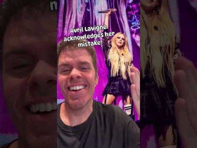 Avril Lavigne Acknowledges Her Mistake! - perezhilton.com