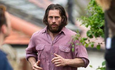 Aaron Taylor-Johnson Spotted Filming '28 Years Later' Movie, Makes a Run For It! - www.justjared.com