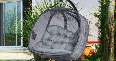 This 2 seater hanging egg chair called 'the best buy ever' by shoppers now has £244 off - www.ok.co.uk