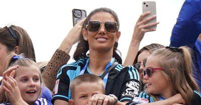 Rebekah Vardy is all smiles as she supports husband Jamie's football win despite ex-boyfriend's jail time - www.ok.co.uk - city Leicester