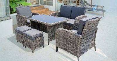 6-seater rattan garden furniture set perfect for summer dining is half price today - www.ok.co.uk