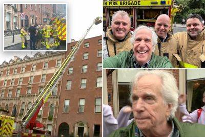 Henry Winkler turns on character voice when he’s interviewed by unwitting Irish journalist about hotel fire - nypost.com - Ireland - Dublin - county Henry