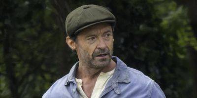 Hugh Jackman Gets Into Character in First 'Three Bags Full' Set Photos - www.justjared.com - London