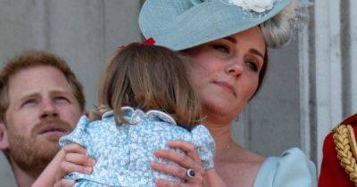 Princess Charlotte comforted by Kate Middleton after tripping during Trooping the Colour - www.ok.co.uk - Britain - London - county King George