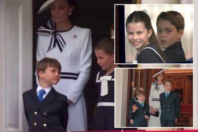 Cheeky Prince Louis pulls faces, shows off his dance moves as he joins Prince George and Princess Charlotte at Trooping the Colour - nypost.com - Britain - Charlotte - George