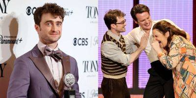 Daniel Radcliffe Wins First Tony Award, Performs 'Opening Doors' Live with 'Merrily' Cast - www.justjared.com - New York