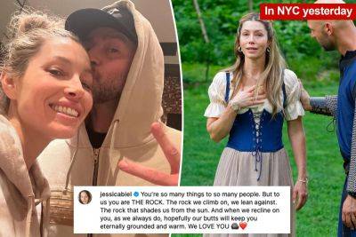Jessica Biel gushed over her ‘rock’ Justin Timberlake, spotted filming in NYC before his DWI arrest - nypost.com - USA - county Hampton - city Sag Harbor