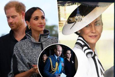 Prince Harry, Meghan Markle ‘reached out’ to Kate Middleton before her Trooping the Colour appearance, ‘desperate’ to mend feud: report - nypost.com - Indiana - county Charles